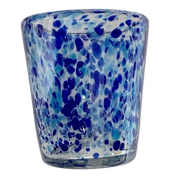 Blue Speckled Glass Art Piece - Picture 3 of 13